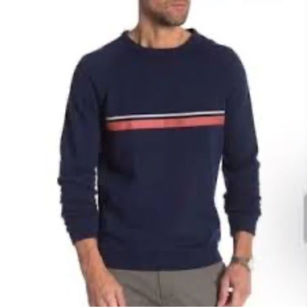 Onia Men’s crewneck Dave‎ Raglan Sleeve Navy Crewneck casual layering XXL